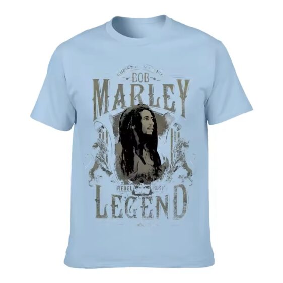 Rebel Music Bob Marley Legend Light Blue Men's T-Shirt