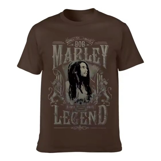 Regal Lion Vintage Bob Marley Legend Brown Men's T-Shirt