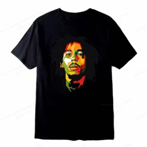 Reggae Artist Bob Marley Rasta Head Pop Art Men's T-Shirt