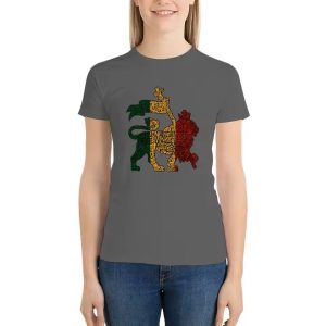 Reggae Color Lion of Judah Bob Marley Gray Women's T-Shirt