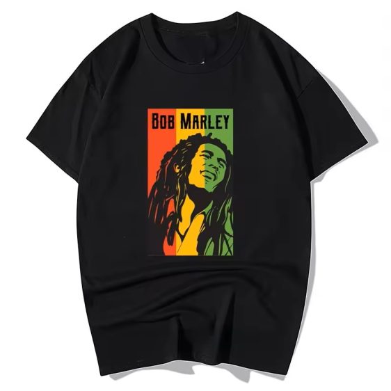 Reggae Legend Bob Marley Rasta Tribute Black Men's T-Shirt