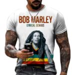 Reggae Tribute Bob Marley Lyrical Genius Men's T-Shirt