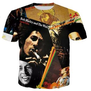 Retro Collage Bob Marley Album Cover Art Men's T-Shirt