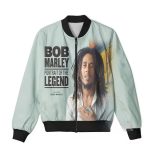 Bob Marley Portrait of the Legend Graphic Bomber Jacket