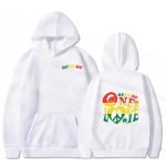 Bob Marley Reggae One Love Typography Art White Hoodie