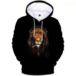 Cool Smoking Rasta Lion Bob Marley Symbolism Black Hoodie