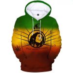 Don’t Worry Be Happy Bob Marley Rasta Gradient Hoodie