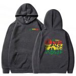 One Love Africa Map Bob Marley Reggae Art Dark Gray Hoodie