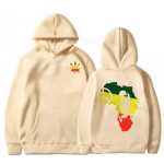 Rasta Bob Marley Africa Silhouette Art Logo Khaki Hoodie