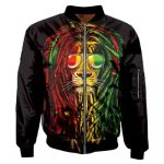 Rasta Lion Dreadlocks Sunglasses Bob Marley Bomber Jacket