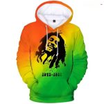 Reggae Artist Bob Marley Face Paint Tribute Art Hoodie