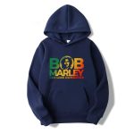 Reggae Icon One Love Experience Bob Marley Navy Blue Hoodie