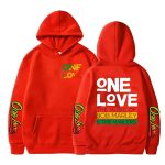 The Music of Bob Marley & The Wailers One Love Red Hoodie